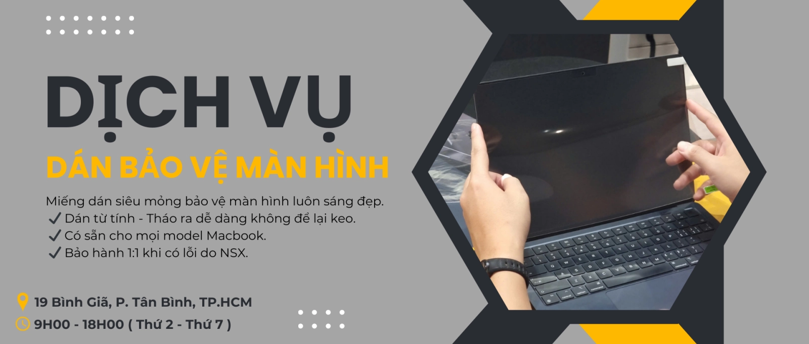 Dịch vụ dán skin MacBook 6 in 1 tại cửa hàng
